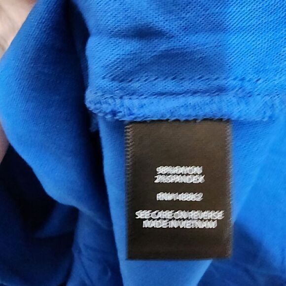 5X 28W Torrid Blue Mini Textured Rayon Shirt Dress Zip V Neck Drawstring Chest p - Picture 11 of 12